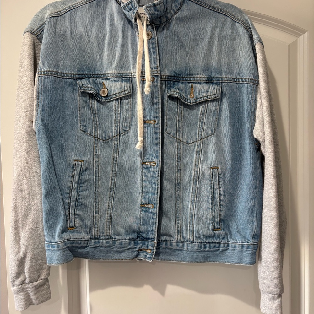 Forever 21 Denim Jacket with Gray Accents